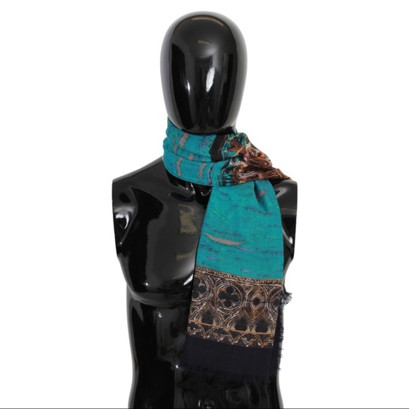 DOLCE & GABBANA Venice Print Shawl Cashmere Scarf - Picture 5 of 6